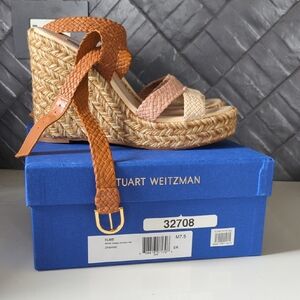 Stuart Weitzman Tan Espadrille Wedges